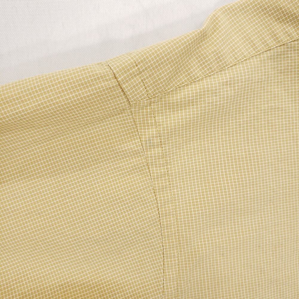 Vintage Chaps Ralph Lauren Dress Shirt Mens Extra Large Tan Check Button Up Top - Picture 7 of 11